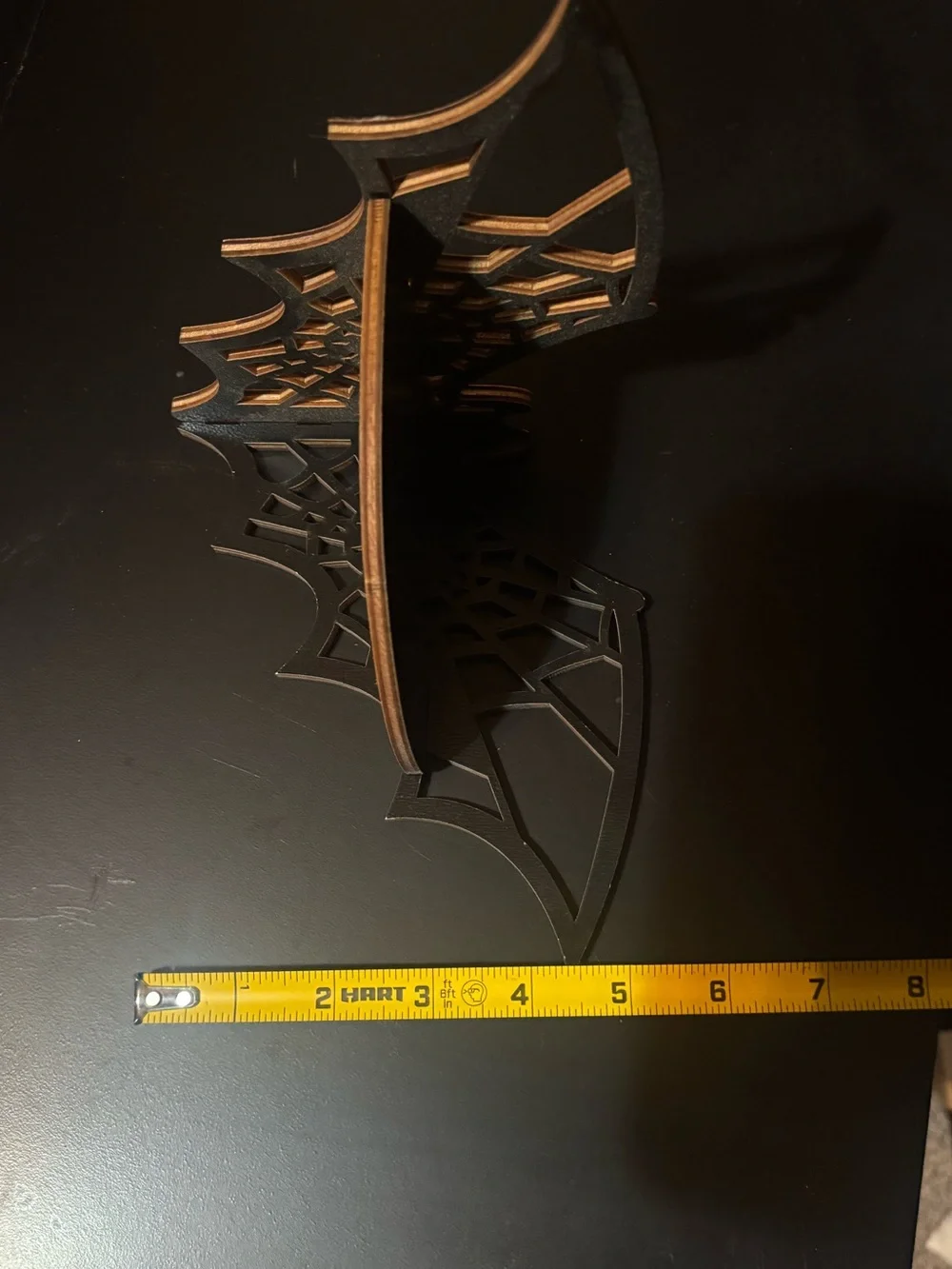 Small Bat-Shaped Decorative Wall Shelf in Black